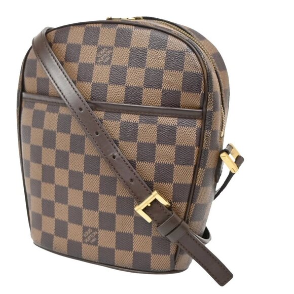 LOUIS VUITTON Ipanema GM Shoulder Bag Damier Ebene Leather Brown - Picture 1 of 15